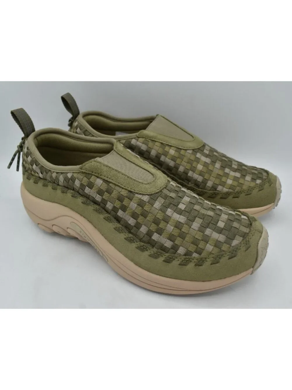 Merrell Mens Size‎ 12 Jungle Moc EVO Woven SE Drab Leather Shoes
